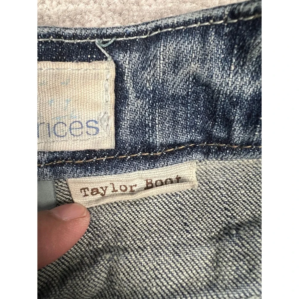 Maurices Jeans Women 7/8 Short Blue Taylor Boot Medium Wash Mid‎ Rise Bootcut